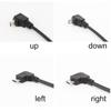 Up Down Left Right Angled 90 Degree Micro USB Male To Male Data Charge Connector Cable Adapter for Tablet Cell Phone
