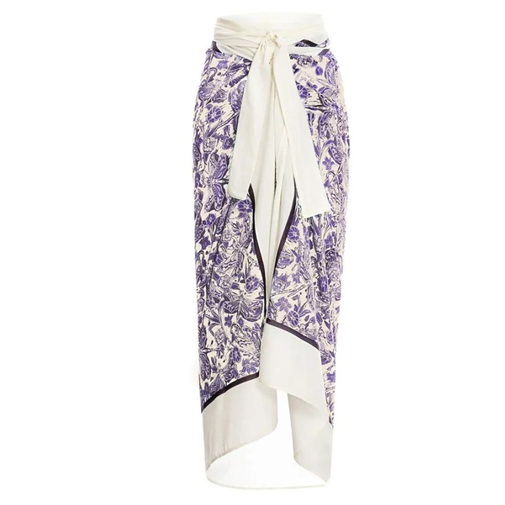 Women's Sexy One-Piece With Printed Swimsuit Long Skirt Set