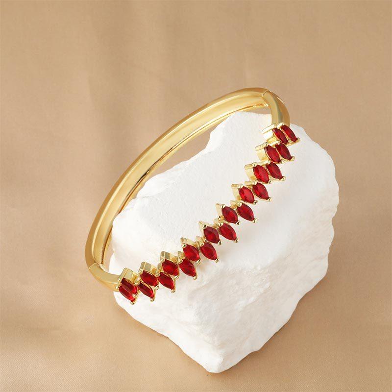 New Colorful Water Drop Zircon Bracelet European Light Luxury Hand Jewelry One Size(18CM~21CM)