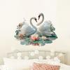 Creative Love Swan Lotus Bedroom Living Room Study Decoration Beautification Self Adhesive Stickers