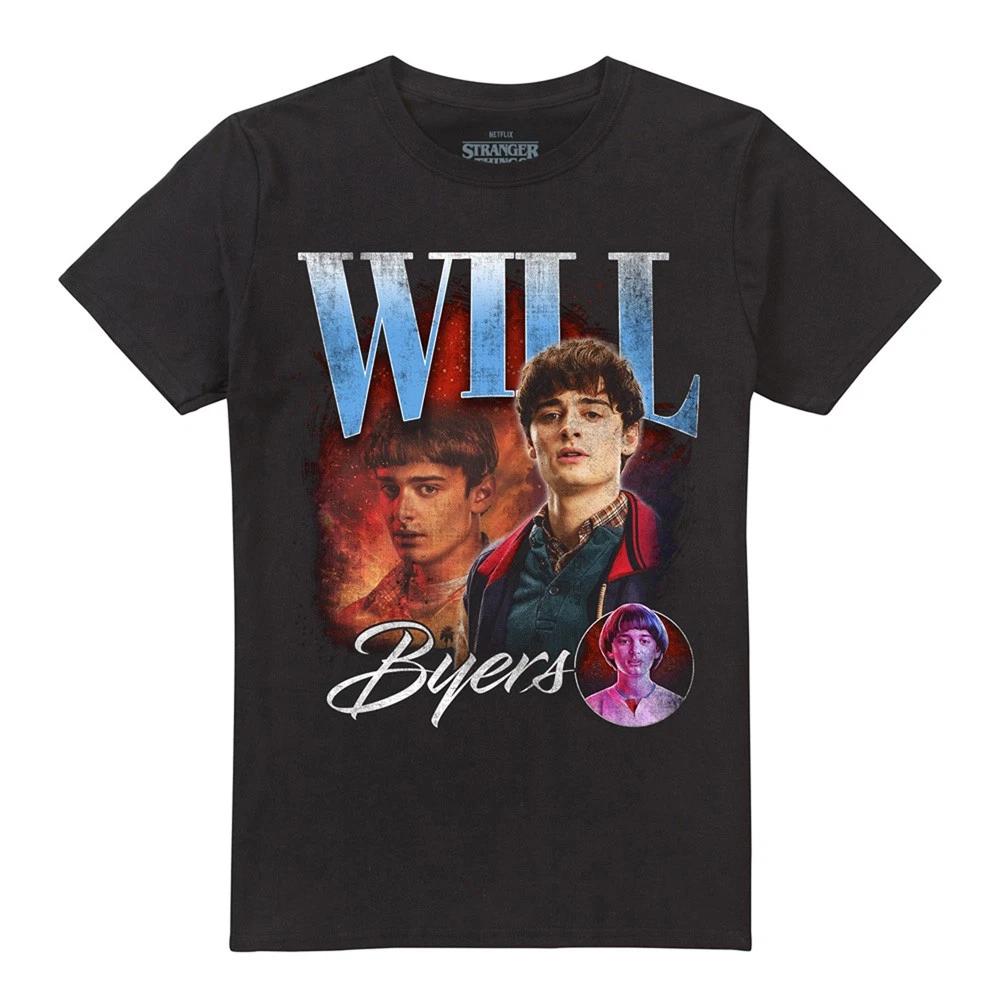 

Stranger Things Will Homage Unisex 100% Cotton T-shirt Mens Tees Top S-5XL, Black S