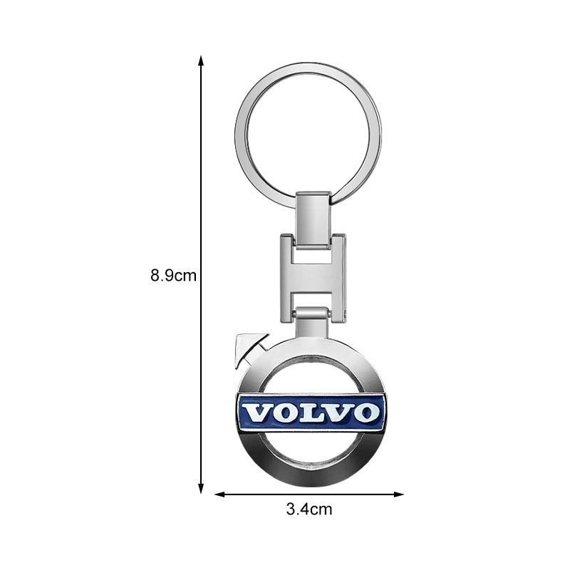 Porte-clés de voiture Porte-clés Pendentif Porte-clés en métal Emblème Pour Volvo 240 C70 S40 S50 S60 S70 S80 S90 V40 V50 V60 V90 XC40 XC60 XC90 Vnl Camion