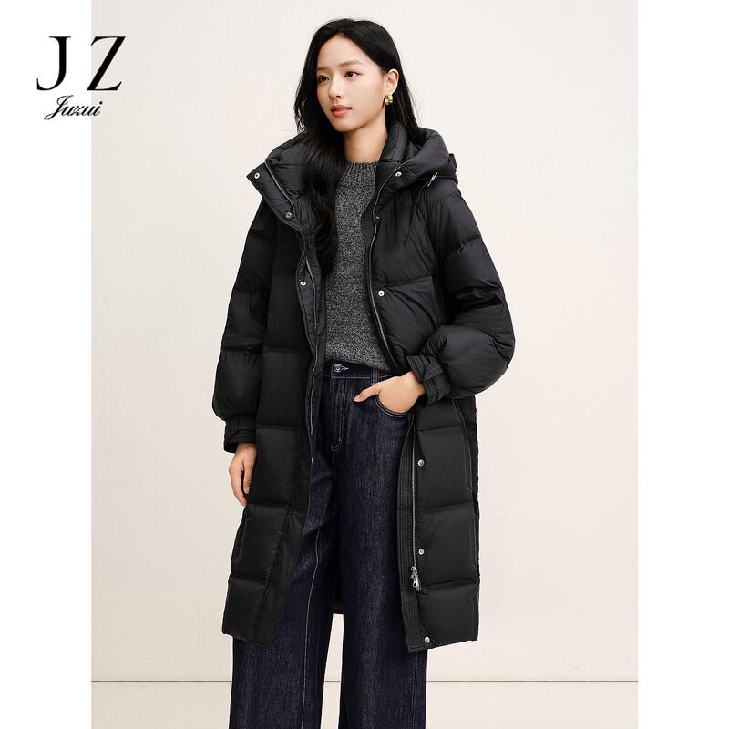 

JUZUI Women s Casual Hooded Long Duck Down Jacket L
