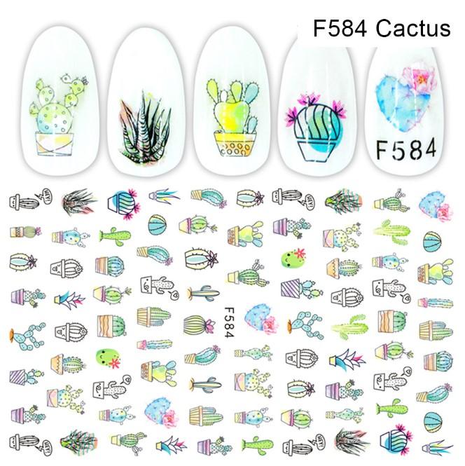 1Pc Nail Stickers Spring Summer Flowers Green Leaves Simulation Dragonfly Nail Art Decoration Water Slides Decals Transfer Foils
