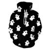 Halloween Fashion Jacket Sweatshirt Ghost Pumpkin Series Printed Hooded Loose Tops