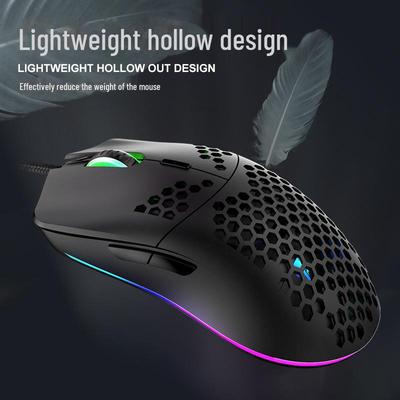 Xuan Yinhu XYH90 RGB Wired Gaming Mouse - Luminous 6-Button Programmable with Hole Design