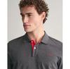 Gant Reg Contrast Rugger поло с короткими рукавами