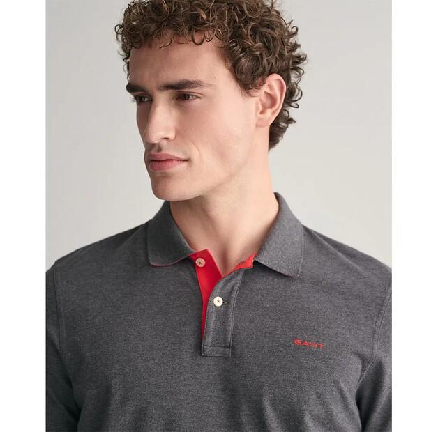 Gant Reg Contrast Rugger поло с короткими рукавами