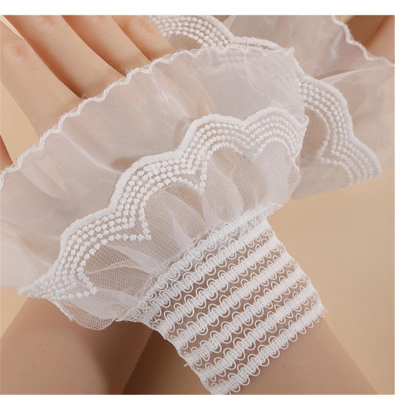 Detachable Lace False Sleeves Wrist Cuff Fingerless Hand Sleeve for Stylish Outfits Cosplay Event Daily Comfortable Wear