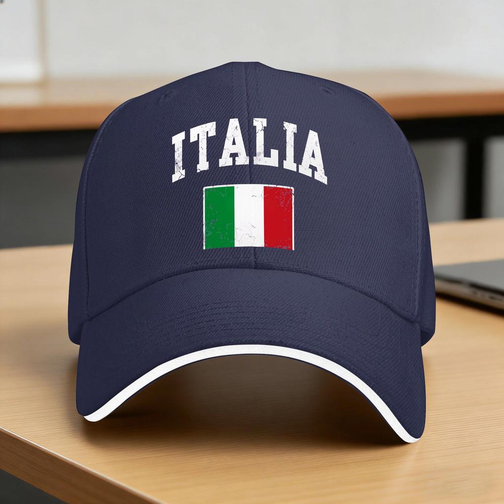 Summer Italia Italian Flag Vintage Baseball Cap  Hiking Fishing Casual CustomHip Hop Hats WoUnisex Unisex Dropshipping Baseball Caps