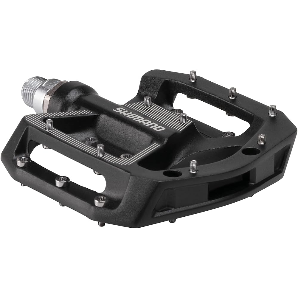 Shimano PD-GR500 Black Flat Pedals with Non-Slip Surface and Durable Design