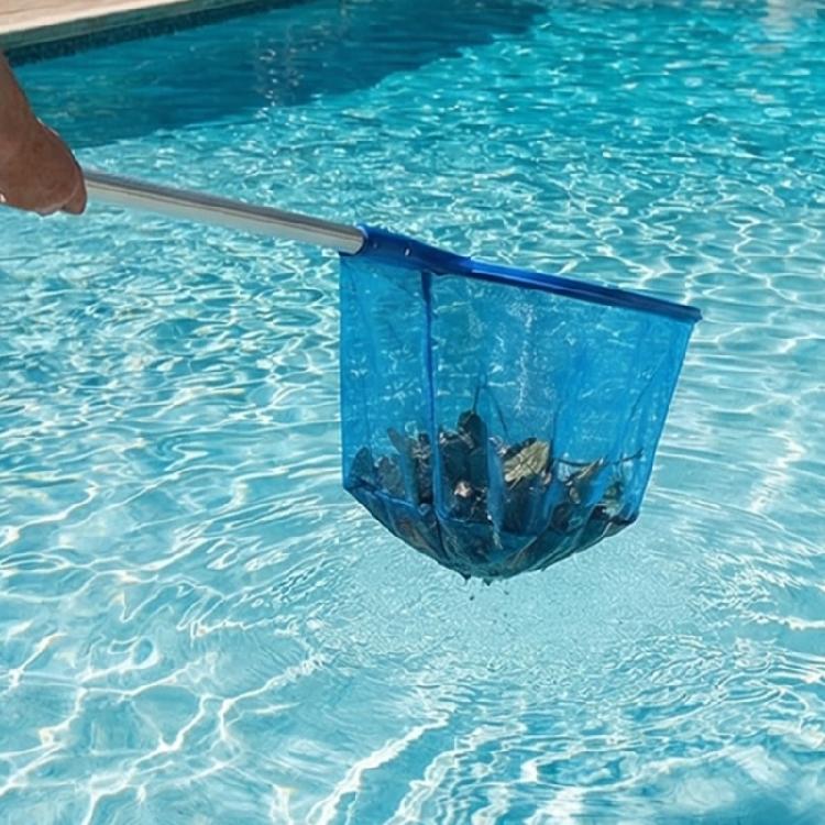 Raccoglitore di foglie per acque profonde Rete per piscina di grande capacità Strumento di pulizia piscina più profondo ed efficiente Rete per pulizia foglie stagno Durevole