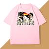Funny cat-patterned men's T-shirt Meme Stupid cat-patterned men's summer high-quality short-sleeved T-shirt