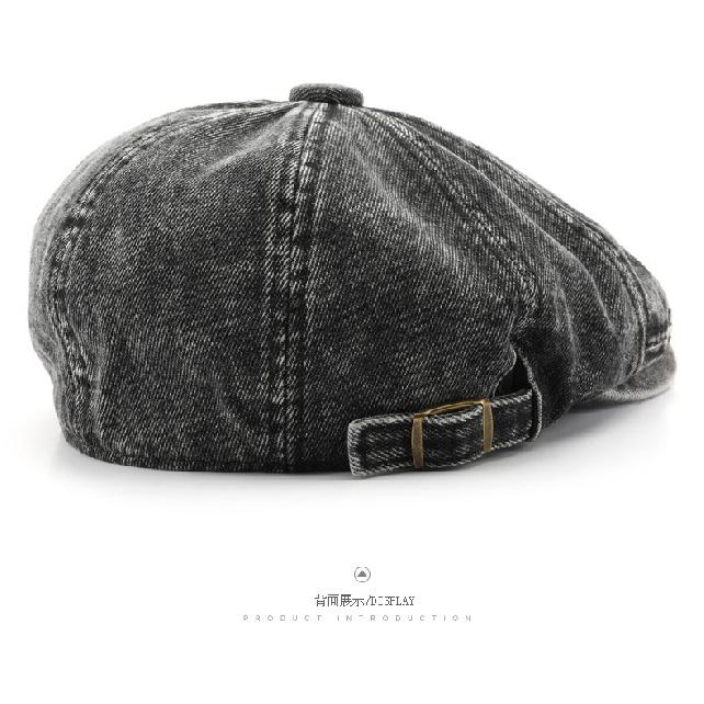 Women's Denim Octagonal Cap, Forward-facing Cap, Outdoor Sports Cap, Men's Travel Cap, Sun-protective Baseball Cap