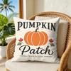 Pumpkin Patch Cushion Cover Double-Sided Plush Sofa Cushion Covers Organic Breathable Invisible Zipper