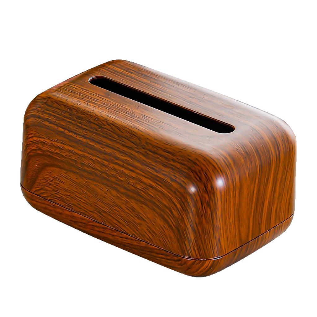Walnut Color Plastic Tissue Box for Office and Living Room