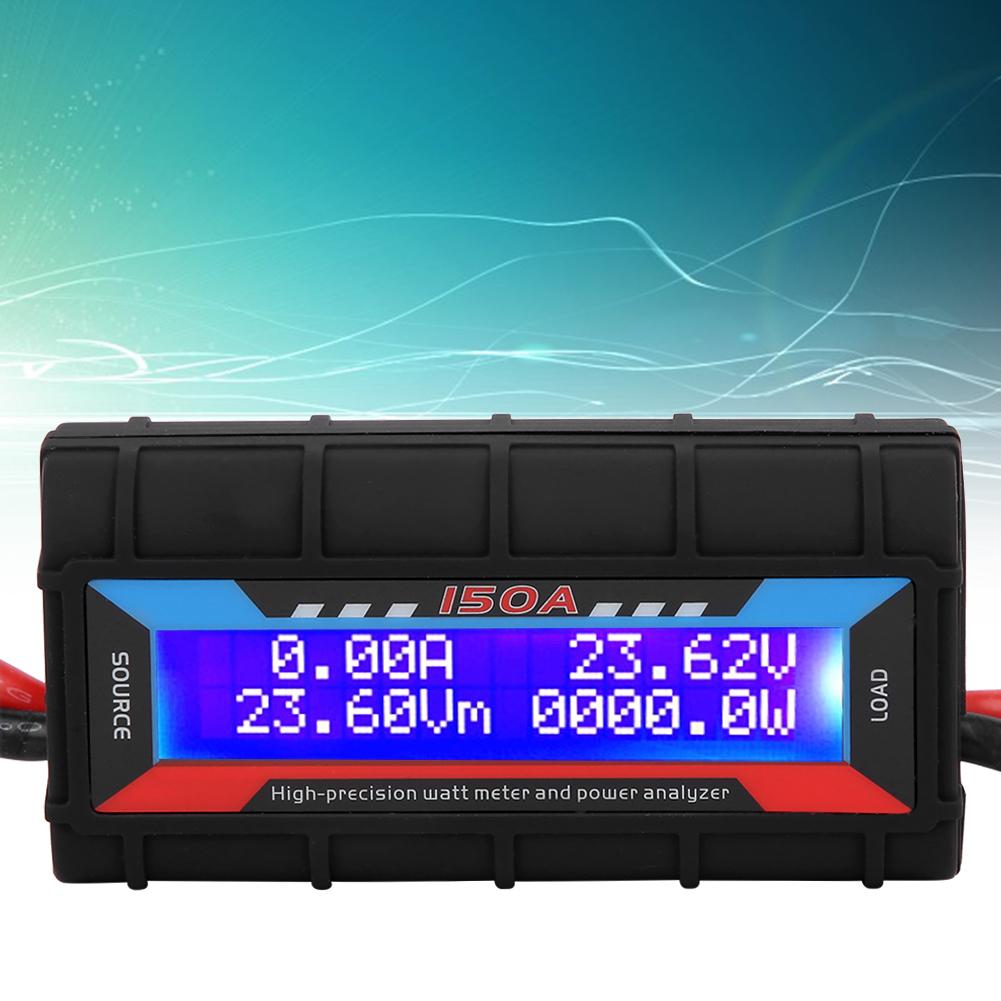 Watt Meter Power Analyzer LCD Digital Tester Volt Amp 150A for RC Model Airplane