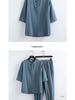 Men’s Taoist Meditation Suit – Summer Cotton-Linen Zen Tang-Style