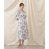 Jill by Jill Stuart Flower Print Satin Ruffle Dress