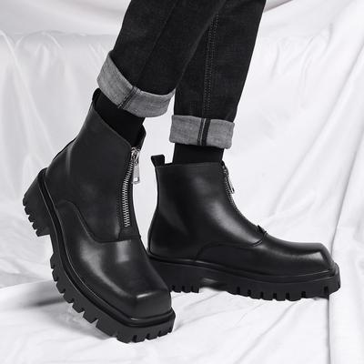 Fashion Thick Soled Men's Boots Fashionable Minimalist Design New Outdoor Leisure Trend Party Daily Office Street Walking Young Shoe