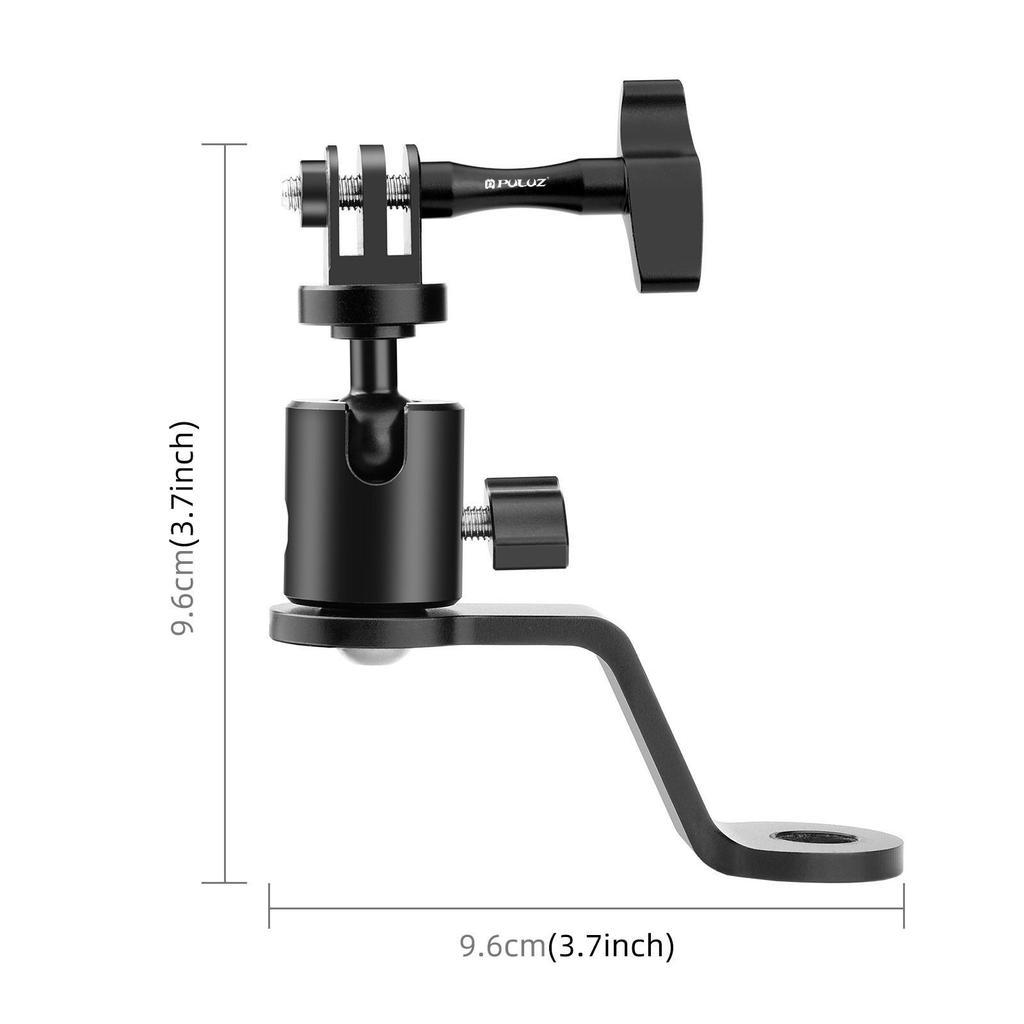 PULUZ Aluminum Motorcycle Rearview Mirror Action Camera Mount Accessory