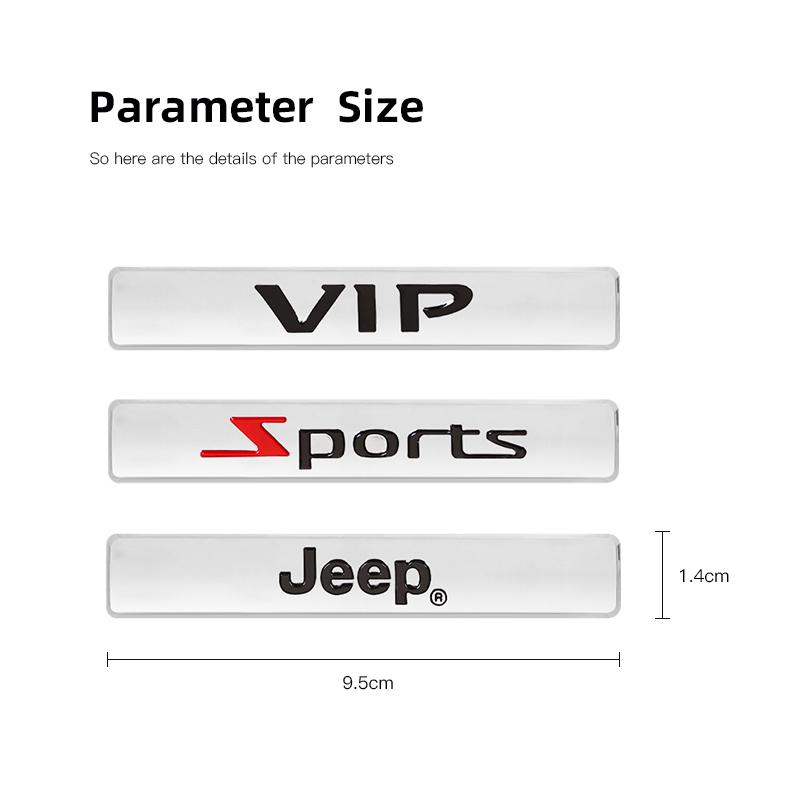 3D Metal Stickers Car Body Trunk Decal For Jeep Wrangler Rubicon Renegade Compass Grand Cherokee Patriot Liberty Gladiator JK AMT1