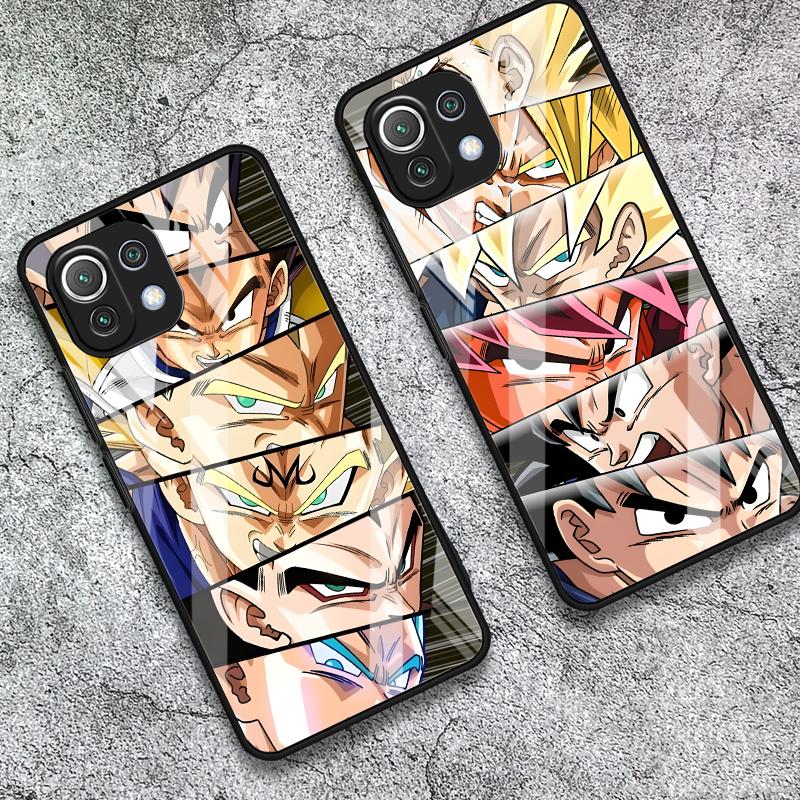 D-ragonS B-allS Goku Art Case for Xiaomi mi 12X 14 10T 13 11 Lite 12T 11T Note 10 12 10 Pro Glass Phone Cover