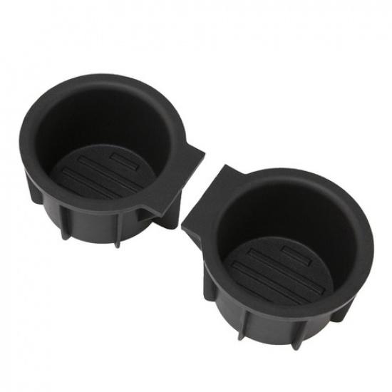 1Pair Car Front Center Console Cup Holder Rubber ert For 2009-2014 Ford F-150