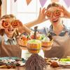 Spooky Halloween Pumpkin Snack Serving Bowl Rack for Candy Fruit and Desserts Ideal for Home Decor Gift Ideas Party Festivals