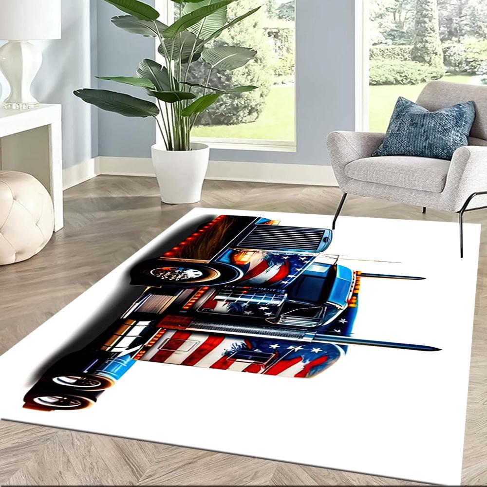 Kw Heavy Trucks Area Rug Perfect For Dormitory Game Room Study Room Decorate Room Antislip Carpet Decorate Offices