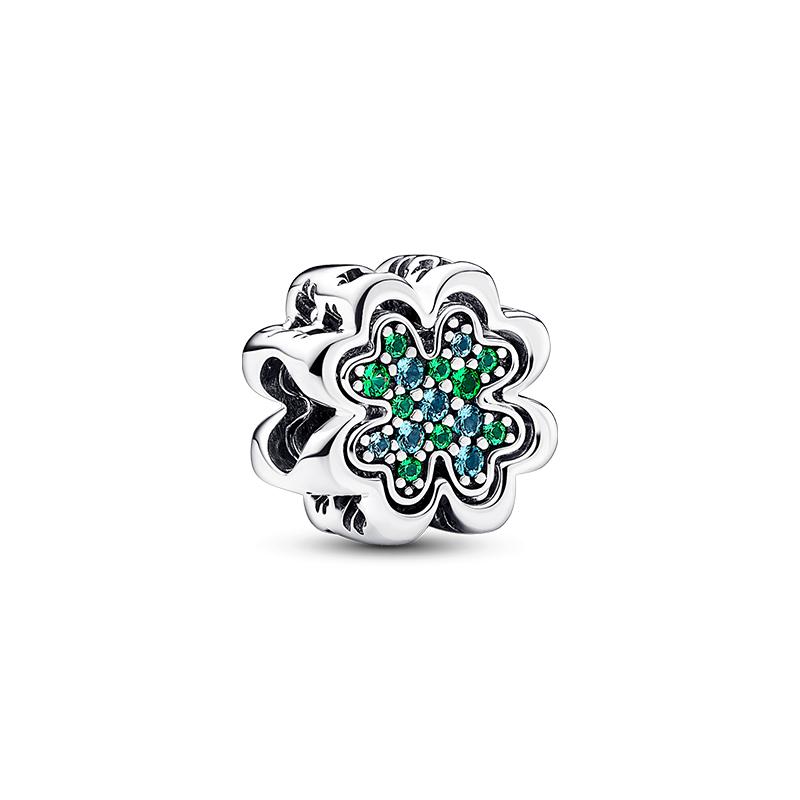 Grüne Farbe Charms Fit Armbänder 925 Silber Avocado Klee Perle Kaktus Chamäleon Zirkon DIY Schmuck Charme