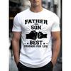Father & Son Best Friends For Life Printed T-Shirt Men's Casual Streetwear Tee