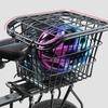 Bike Rear Basket Metal Large Rear Cycle Rack Frame Cycle Rear Shelf Schoolbag Cycle Storage Basket with Lid Cycling Basket