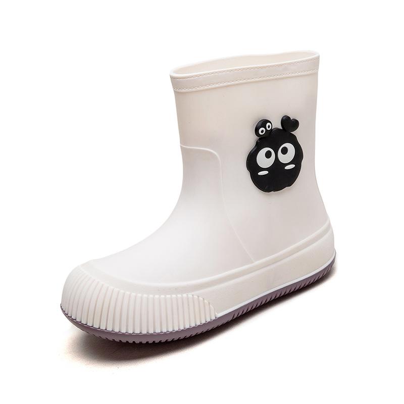 Women's short rain boots new cartoon pattern rain shoes outdoor water shoes fashionable and lightweight waterproof and non-slip