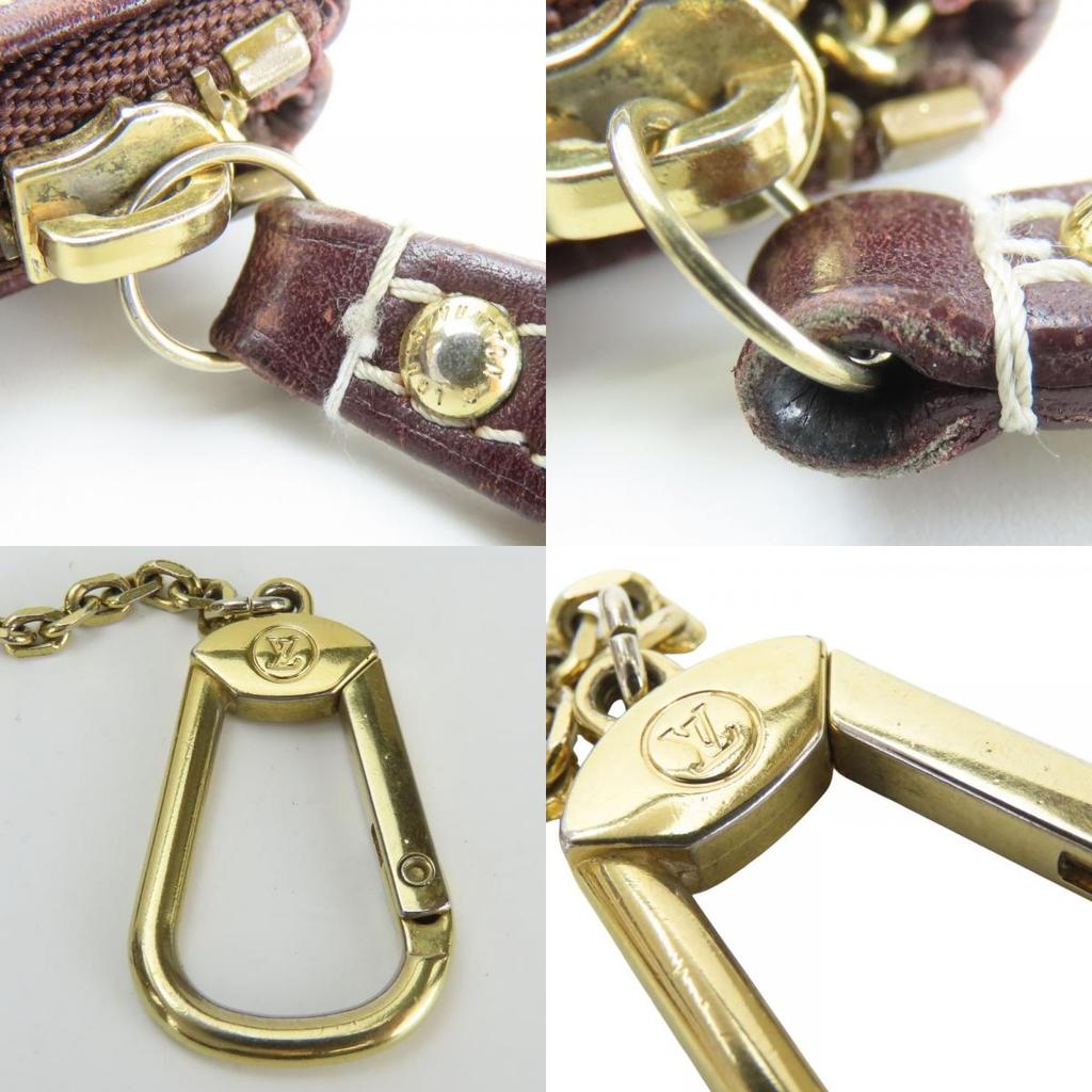 Used LOUIS VUITTON Coin case Pochette Cre M62996 Monogram Ideal sepia Brown With key ring