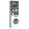 Vidaxl Waschmaschinenschrank, Farbe Sonoma-Eiche Grau, 64X24X190 Cm
