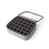 30-Slot Nail Polish Storage Bag, Black Gray Portable Hand-Held Large Cosmetic Bag, Holds Up To 30 Bottlessmall Clear Nail Polish