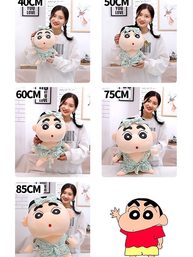 Creative Shin-chan Bathrobe Plush Toy – Funny Crayon Shin-chan Doll, Perfect Gift for Boyfriends.