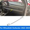 For Mitsubishi Outlander -2024 2025 Carbon Fiber Center Console Dashboard Air Condition Vent Outlet Trim Car Accessories