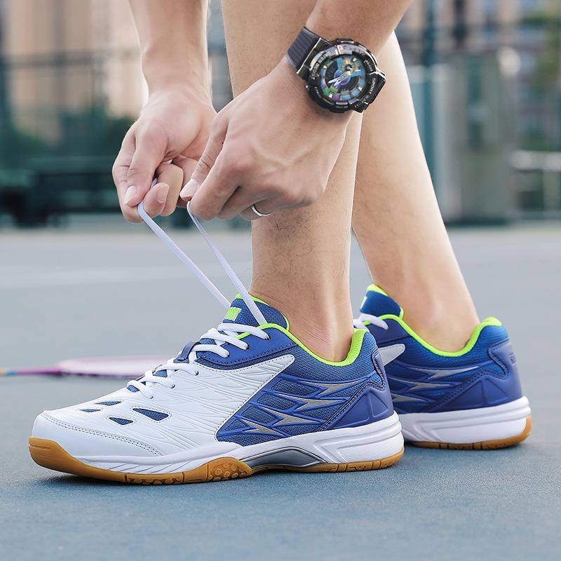 New professional badminton shoes men's and women's large-size competition training couples non-slip and wear-resistant tennis shoes