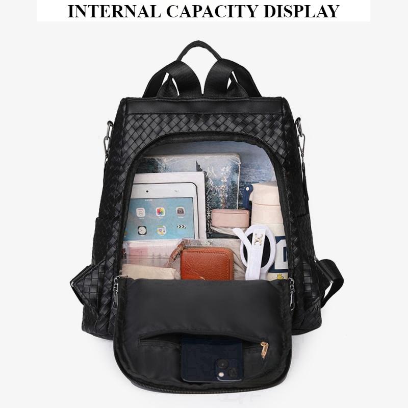 Trendy Nylon Woven Women's Backpack 2024 New Casual Outdoor Ladies Travel Bag Lightweight High Capacity Travel Shopping Shoulders Bag Girl Friend Gift