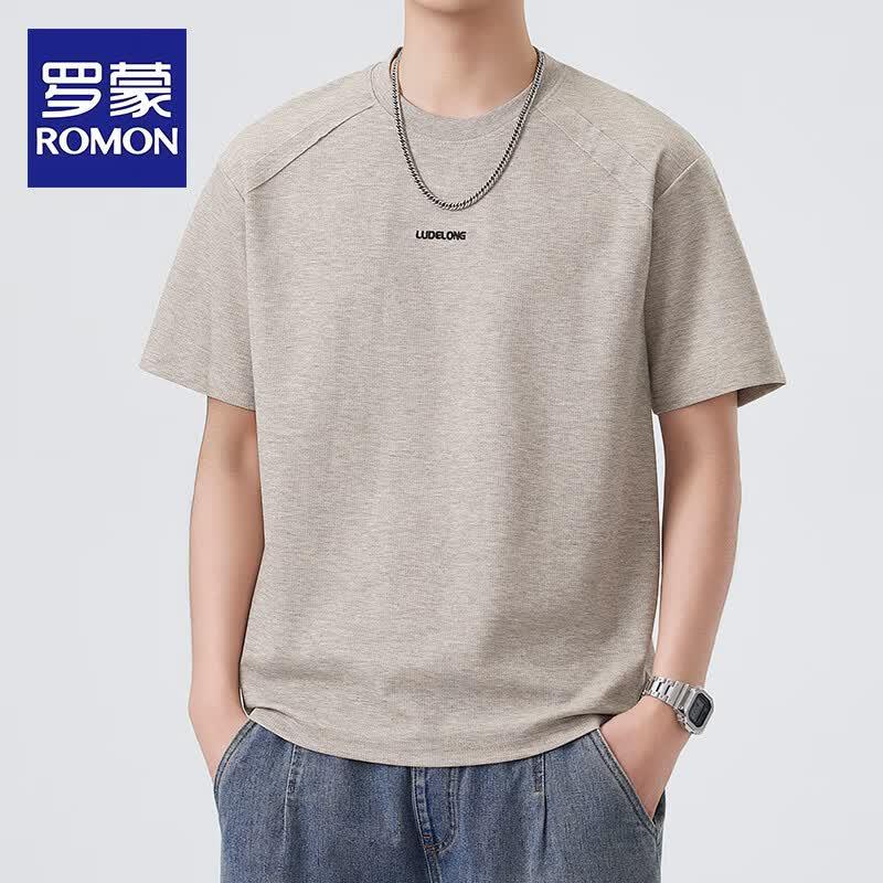 ROMON Men s Summer Round Neck Short Sleeve T-Shirt XL