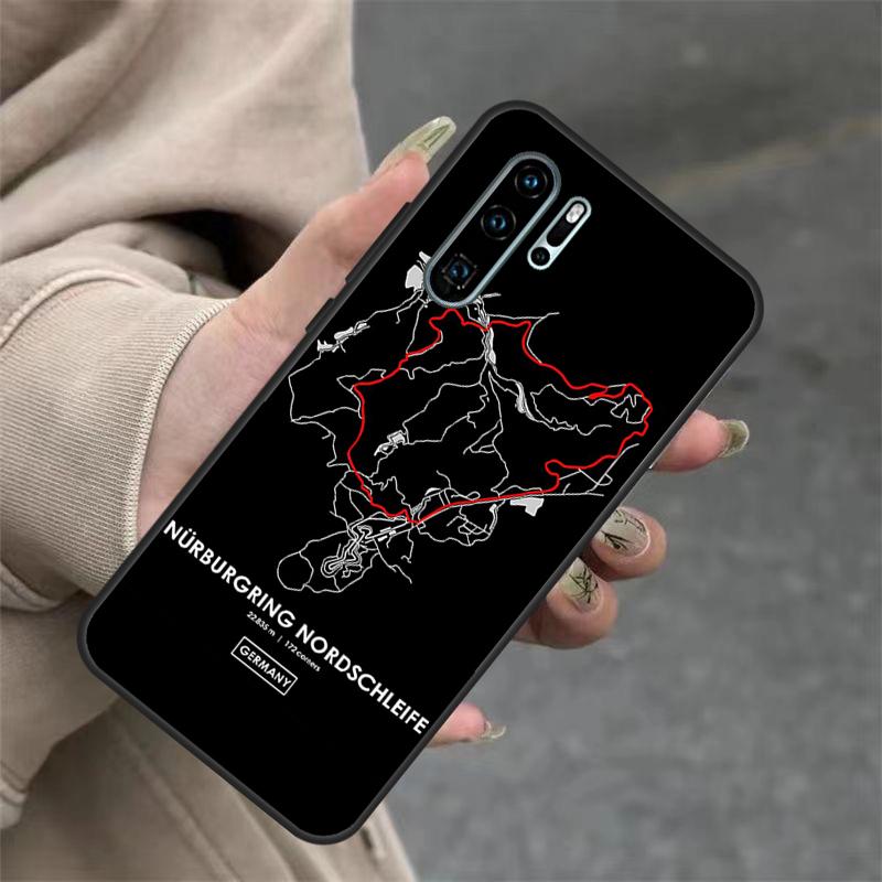 Nurburgring F1 Circuit Case For Huawei P40 Lite P20 P30 Nova 11 Pro 9 10 SE 3i 7i 11i 5T Y60 Y61 Y70 Y90 Y91 Cover