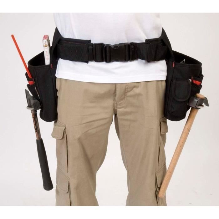 Ceinture porte-outils - ks tools - 850.0302 - matériau robuste - ceinture matelassée - 2 poches séparées