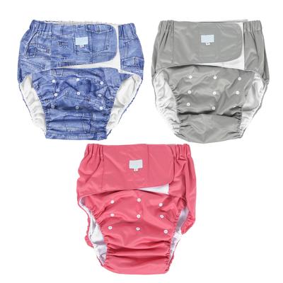 Adult Diaper Adjustable Washable Elderly Diaper Reusable Incontinence Nappy Pants