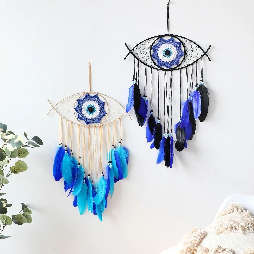 Kreativer Nazar-Traumfänger Handgefertigter Makramee-Wandbehang Nazar-Anhänger Wohnzimmer