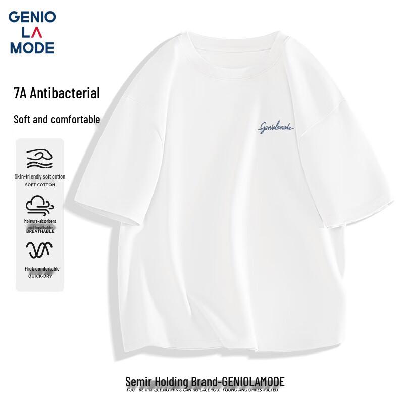 GENIOLAMODE Men s Breathable Anti-Bacterial Short Sleeve T-Shirt XL