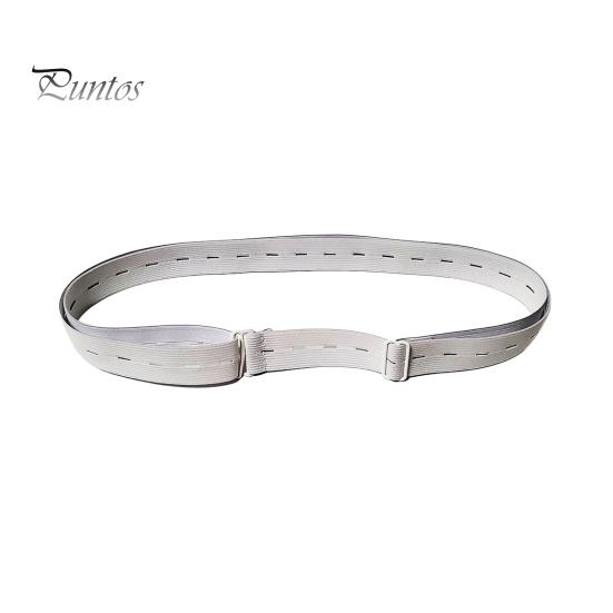 

Эластичный ремень для рубашки для мужчин и женщин с несколькими отверстиями, регулируемая длина, ремень для рубашки, застежка для рубашки унисекс, аксессуары для одежды белый