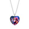 Hunter Girls Theme Heart-Shaped Pendant Necklace with Glass Cover—Exquisite Gift Jewelry