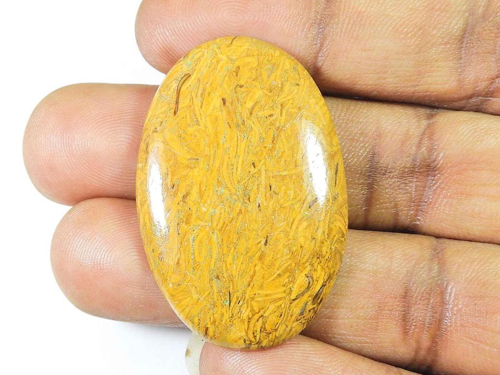 48Cts. Natural Mariam Jasper Oval Cabochon Loose Crytsal Gemstone 27X42X4MM SK-1418